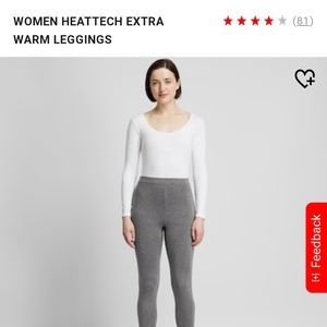 Uniqlo heattech extra warm leggings gray
